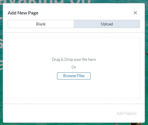 Drag and drop a PDF into the PDF merge tool to insert pages.