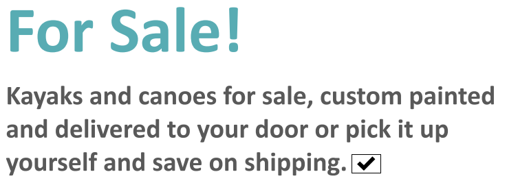 A close up of a PDF with a check box added after a paragraph about selling kayaks and canoes.