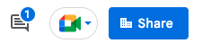 screenshot showing what you can do with google docs. Comment, share, and more.