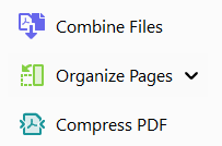 Select Organize Pages and then Insert.