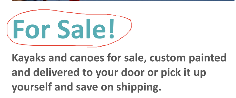 The For Sale! headline has been encircled with a freehand drawn red line.