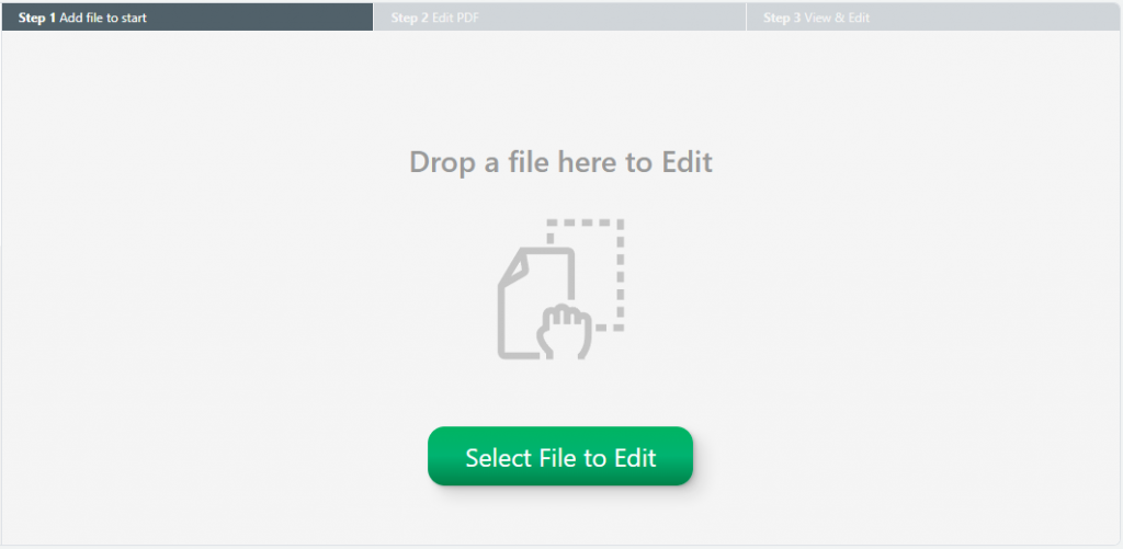 pdf live's online pdf editor start page