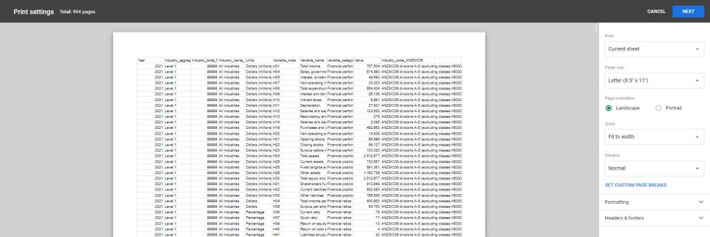 screenshot showing how to print and save as a pdf using google drive