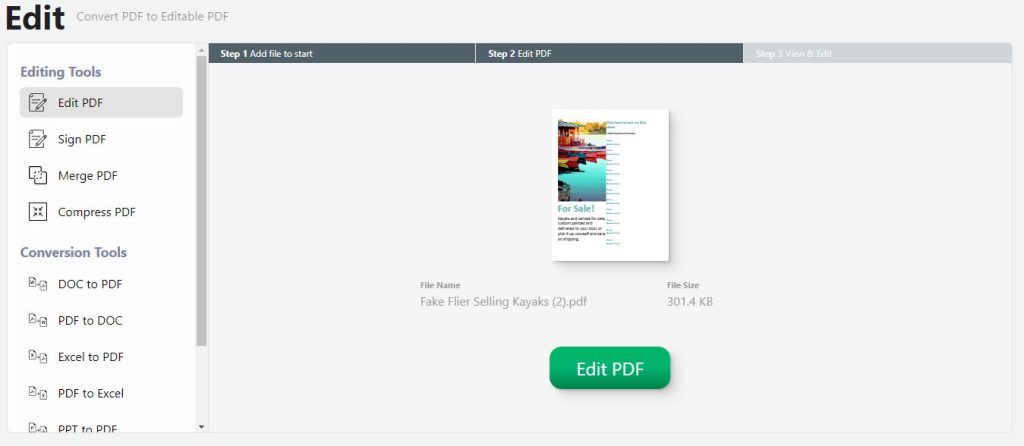 To rotate pages in a PDF, first drag and drop your PDF file onto PDFLive's editor.