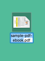 screenshot showing how to rename a pdf on a macbook by right clicking and renaming