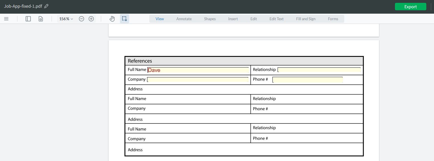 Select Apply Fields once you’ve created your fillable form fields to apply them to your PDF. 