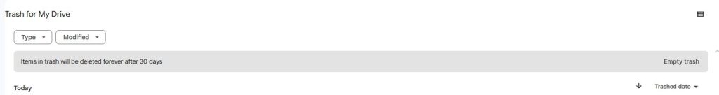 Trash for My Drive in Google Drive. Empty trash or permanently delete a single file from your trash. 