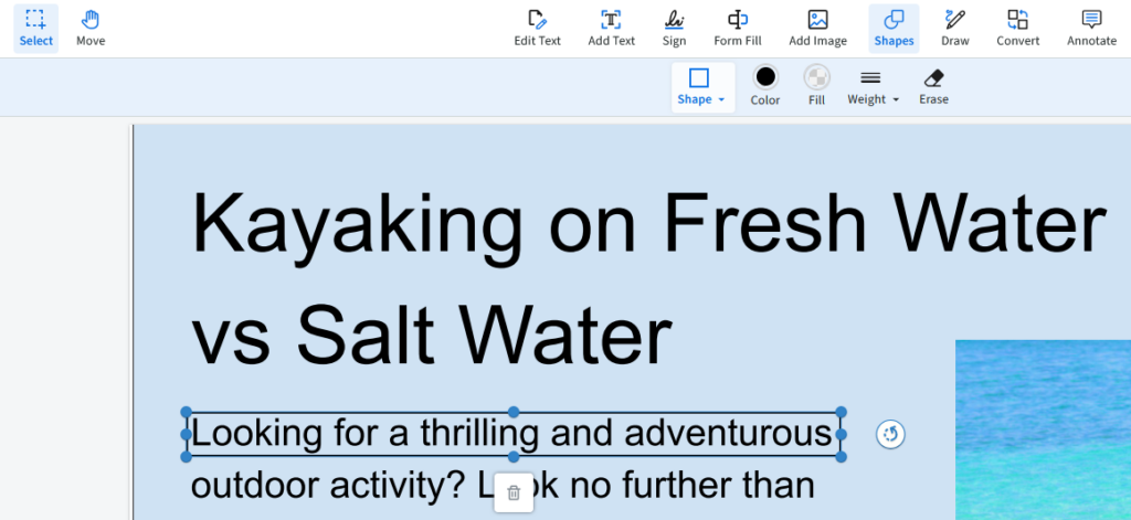 The outline of a box with a dark border and no fill is boxed around text.