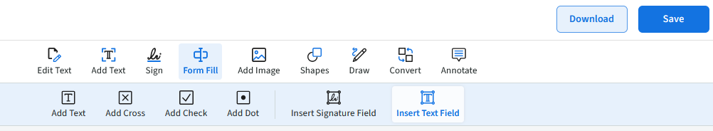The insert text field is selected and the Save button is highlighted.