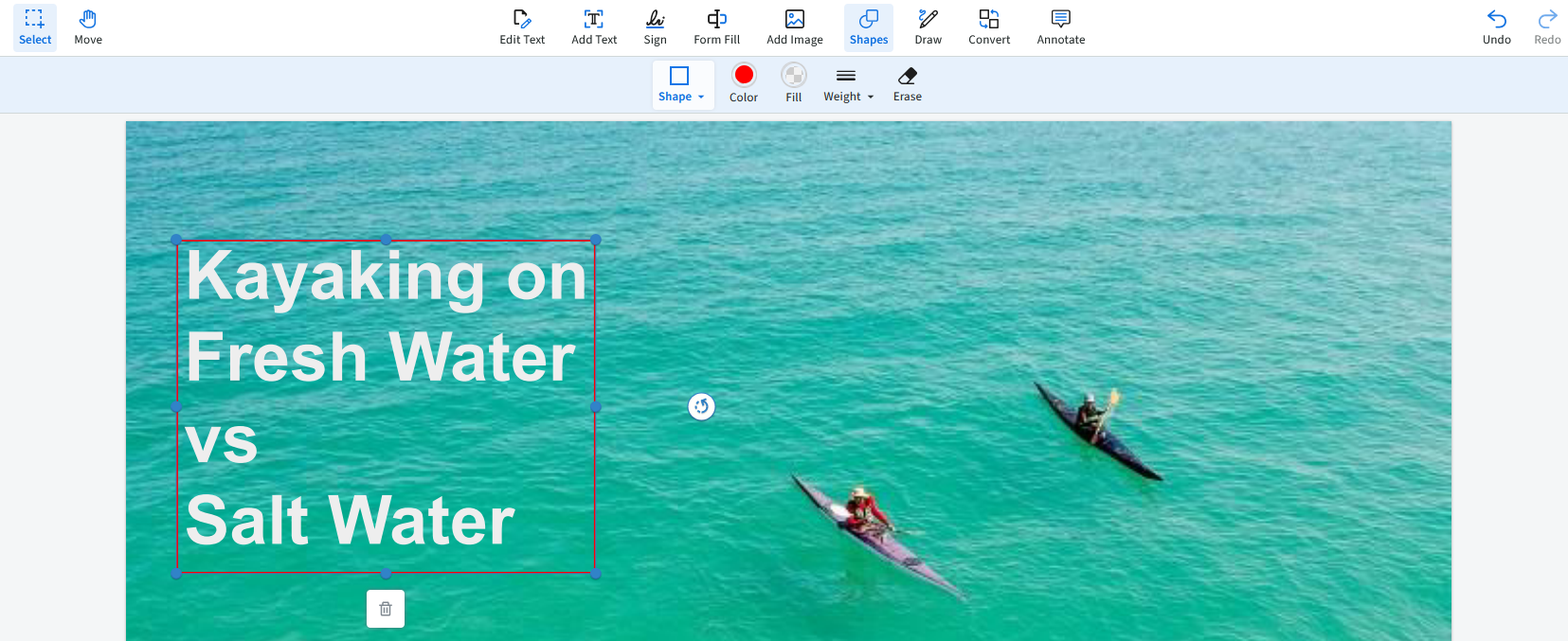 Add or Insert Shapes to a PDF with PDF Live