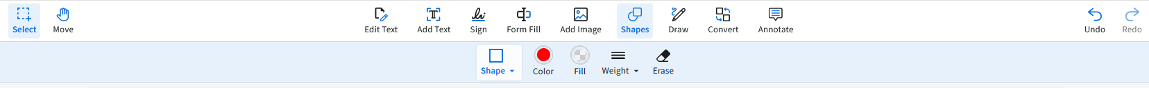 PDF.Live’s many editing options are found on this toolbar.