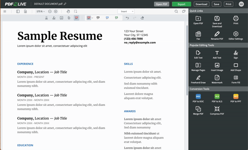 An animated Gif showing how to insert an annotation box with an arrow.