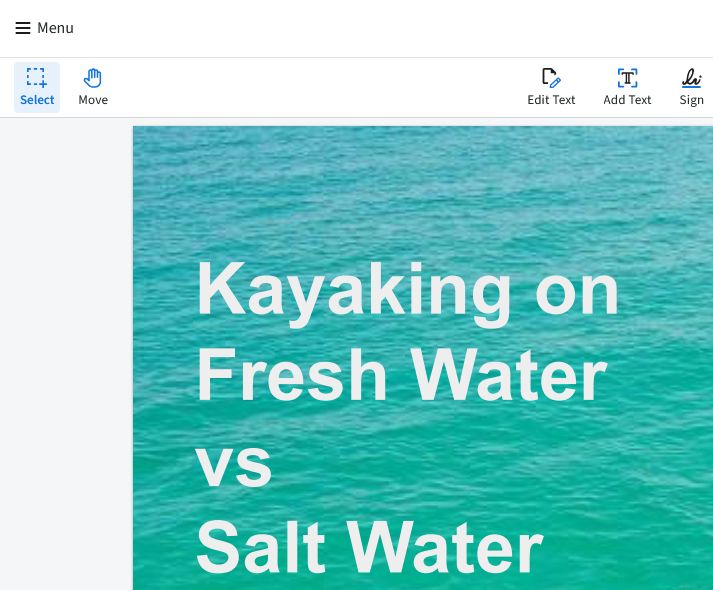 The Select icon is selected in this image showing how to add and remove images from a PDF.