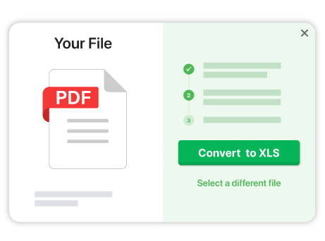 Step 2 to convert PDF to an Excel Document